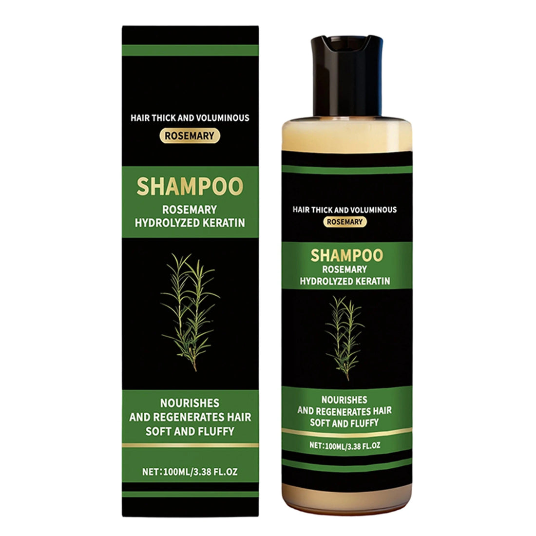 Rosemary Shampoo for Women & Men-Natural Thickening & Strengthening Shampoo with Hydrolyzed Keratin for Thinning Hair Anti Loss