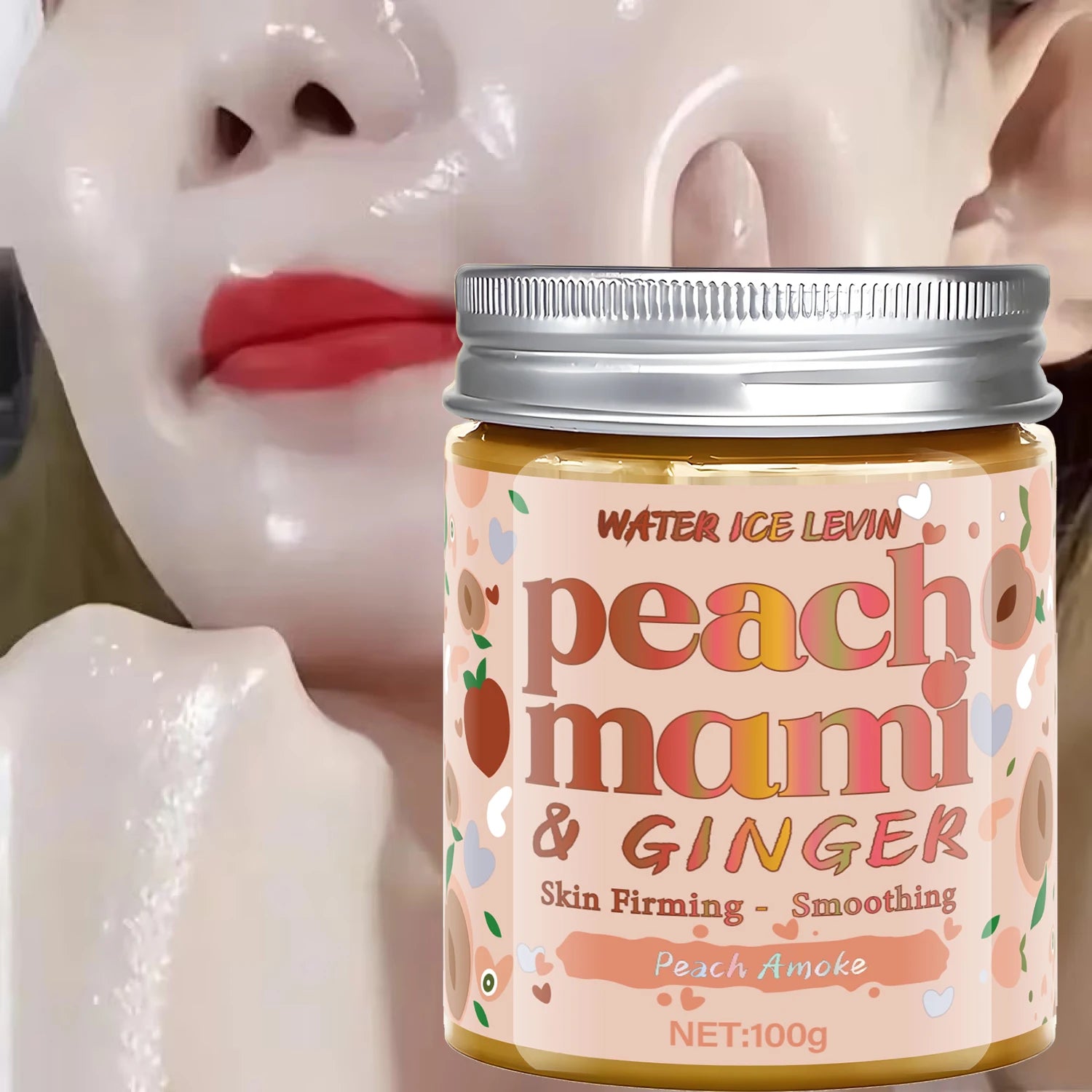 Peach Mami & Ginger Face & Body Cream: Light Texture, Firms/Smooths Skin, Daily Use for Elastic, Nourished & Protected Skin