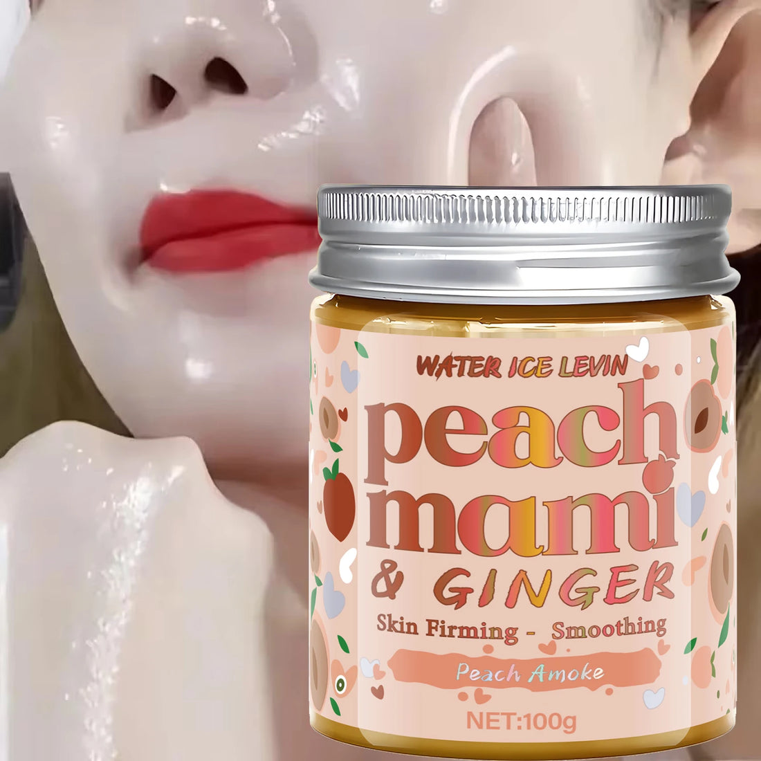 Peach Mami & Ginger Face & Body Cream: Light Texture, Firms/Smooths Skin, Daily Use for Elastic, Nourished & Protected Skin