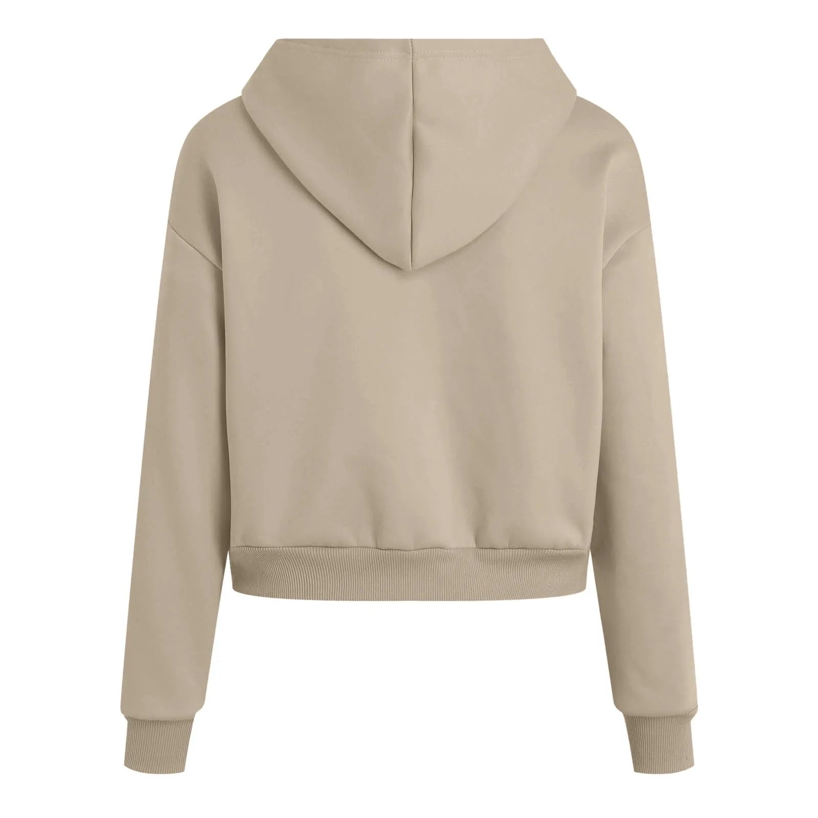 Hoodies Y2k Women Casual Fashion Solid Color Zipper Cropped Sweatshirt Jacket Cropped Zipper Sweatshirt Moletons Femininos