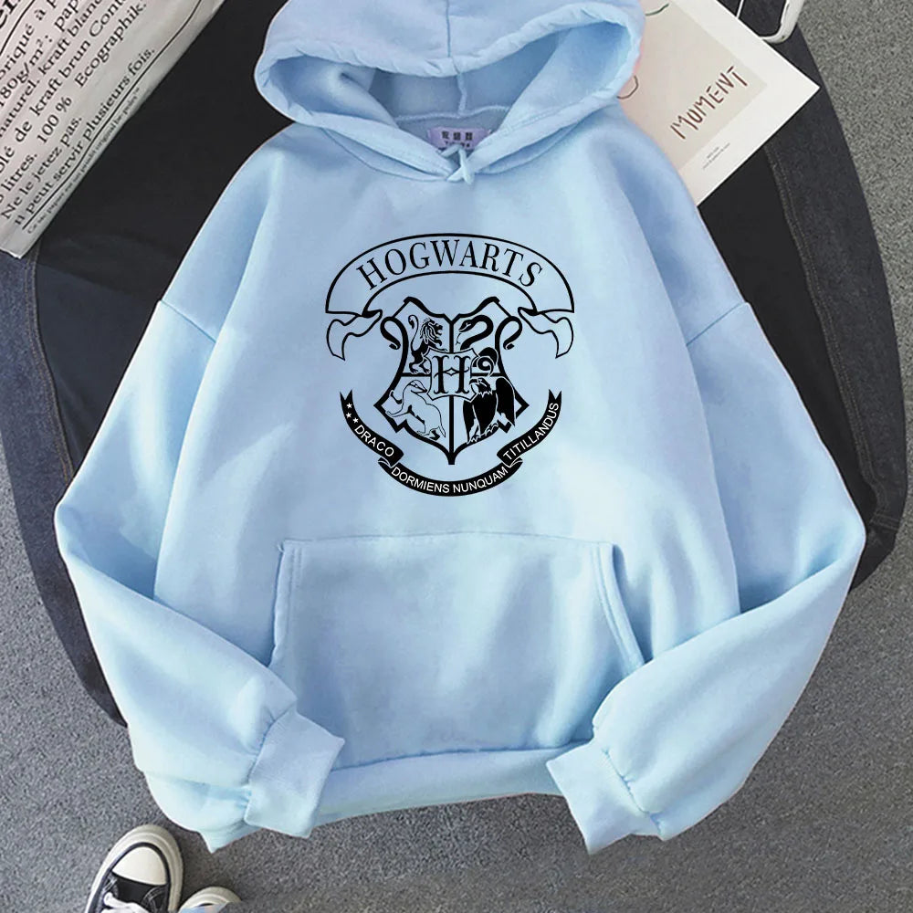 Hogwarts Harajuku Hoodies Long-sleeved Magic Sweatshirt for Boys/girls Comfortable Clothing Moletom Feminino Simplicity Pullover