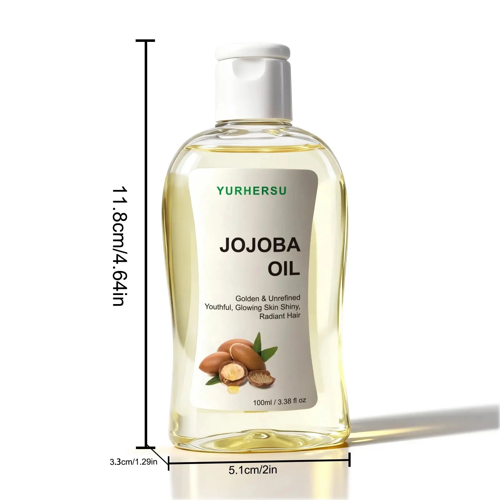 Jojoba Oil for Hair Moisturizing and Repair 100% Pure Dry Damaged Hair Treatment Deep Hydration Anti Frizz Shine 100ml Halalzen