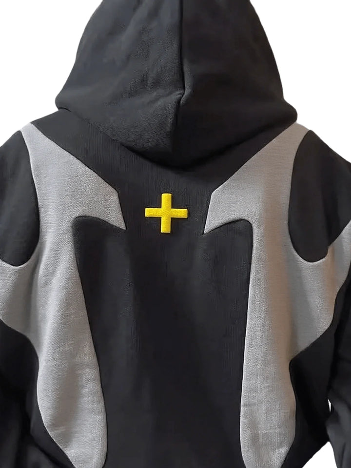 Zip Up Trendy Hoodies for Men Casual Overszie Y2K Hip Hop Streetwear Harajuku Jacket