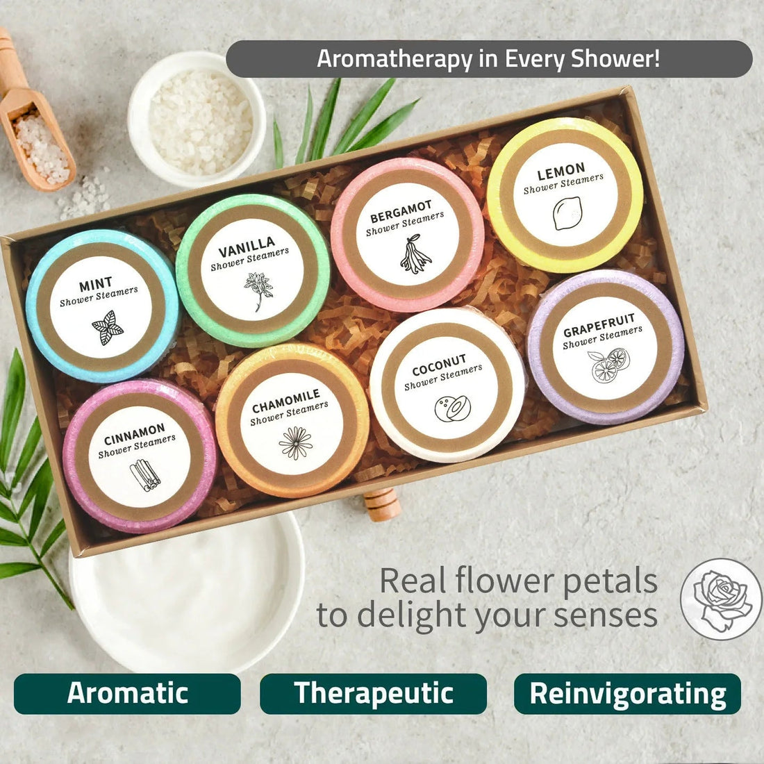 8Pcs Bath Salt Tablets Set, Natural Relaxing Spa Bath For Bathtub, Body Care Suitable For Women And Men, Home & Hotel Halalzen