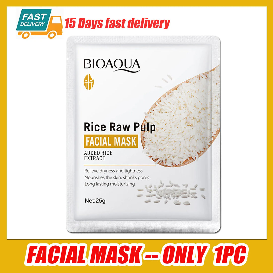 1/5/10/20pcs Rice Raw Pulp Facial Masks Moisturizing Firming Hydrating Face Mask Sheet Anti Wrinkle Mask Beauty Korean Skin Care