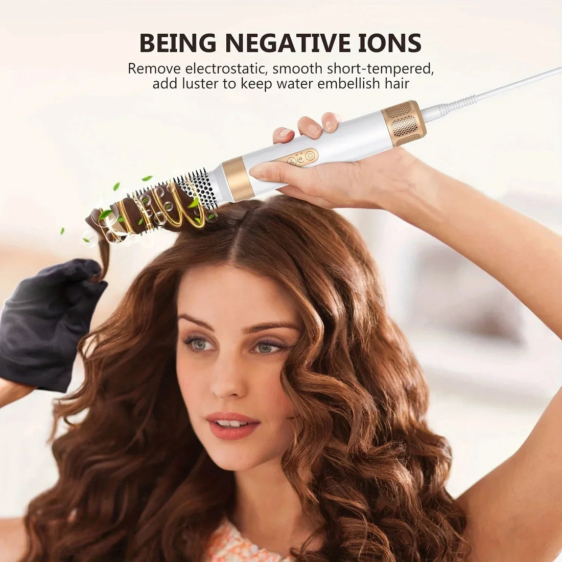 7 in 1 Hair dryer Professional Negative Ion curling Iron Hair Straightener Brushless Motor High Speed Hair Dryer Hot Comb Set Halalzen
