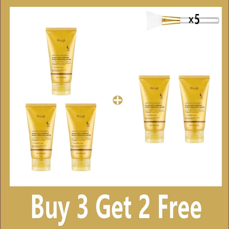 Turmeric Deep Collagen Mask Peel Off Mask Face Anti Wrinkle Lifting Korean Skin Care Masks Skin Firmnes For Nighttime Care Halalzen
