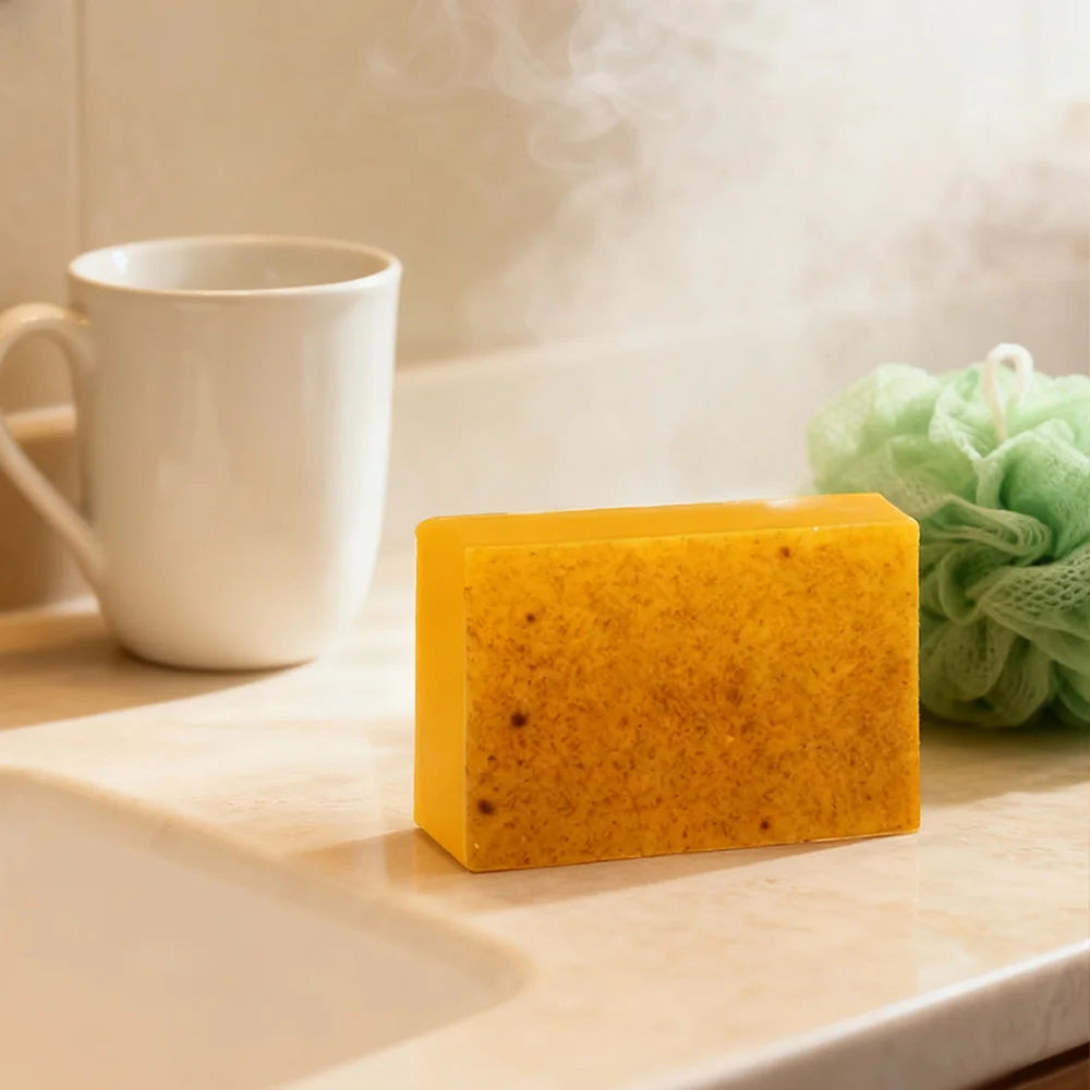Turmeric Acne Removing And Whitening Essential Oil Soap With Collagen Protein And Citric Acid Lemon Handmade Scrubbing Soap Halalzen