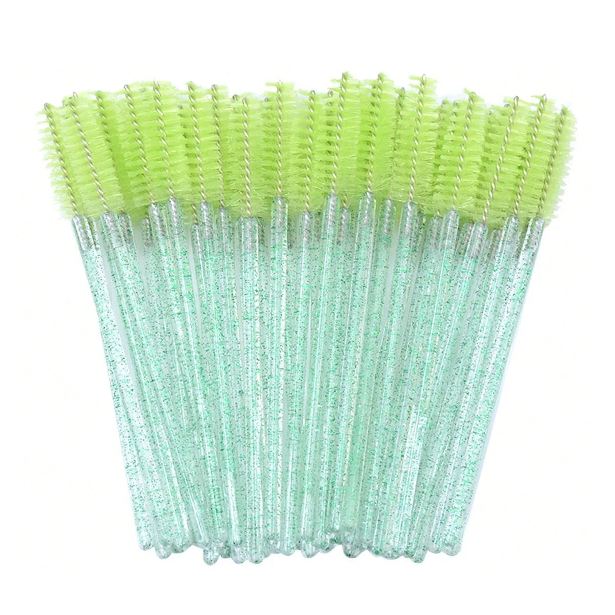 100 Pcs Crystal Eyelash Brush Disposable Mascara Wands Eyelash Extension Microbrush Eyebrow Applicator Makeup Brush Halalzen