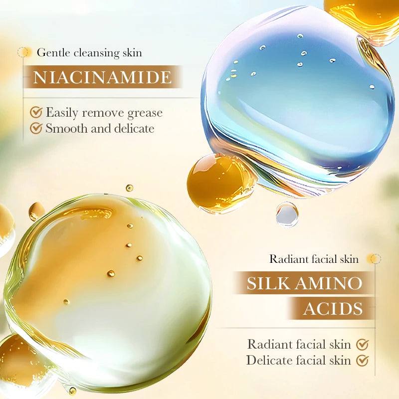 SADOER Camellia Facial Cleanser Facial Massage Moisturizing Anti-aging Anti Wrinkles Deep Cleansing Face Wash Foam Cleanser Halalzen