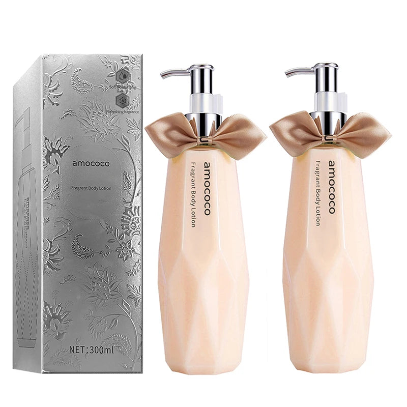 Amococo 2pcs Moisturizing Body Lotion 300ml Each Fragrance Body Lotion for Women Hydrating Smooth Skin Care Lotion Daily Body Moisturizer