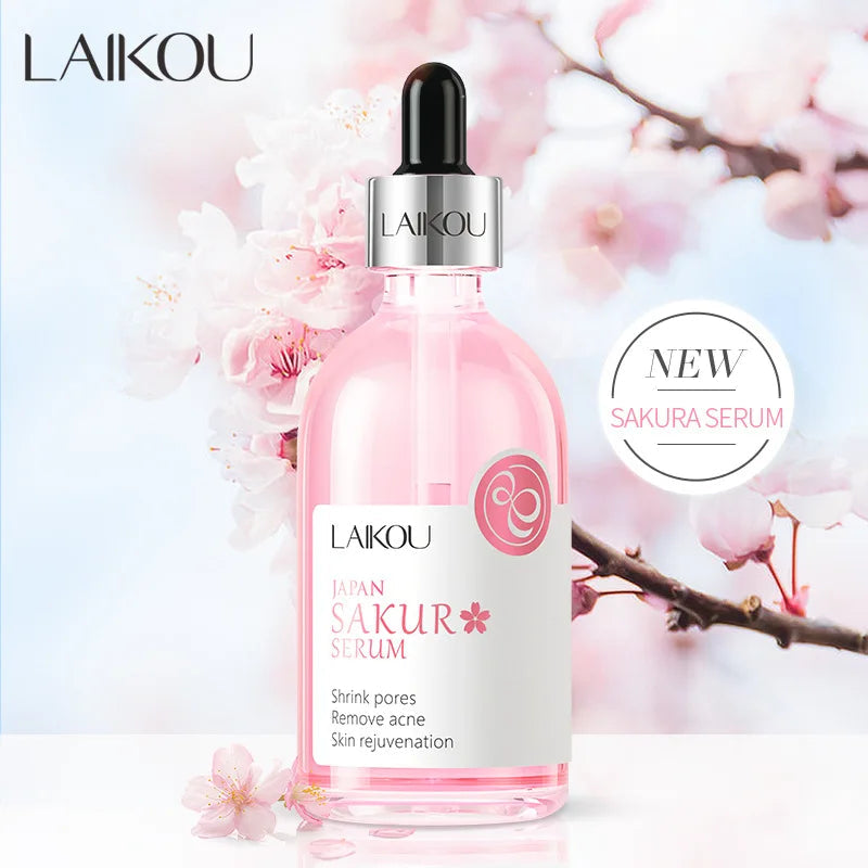 Laikou Rose or Sakura Essence Serum Deep Nourishing Repair Moisturizing Hydrating Anti Aging Facial Treatment Skin Care 100ml Halalzen