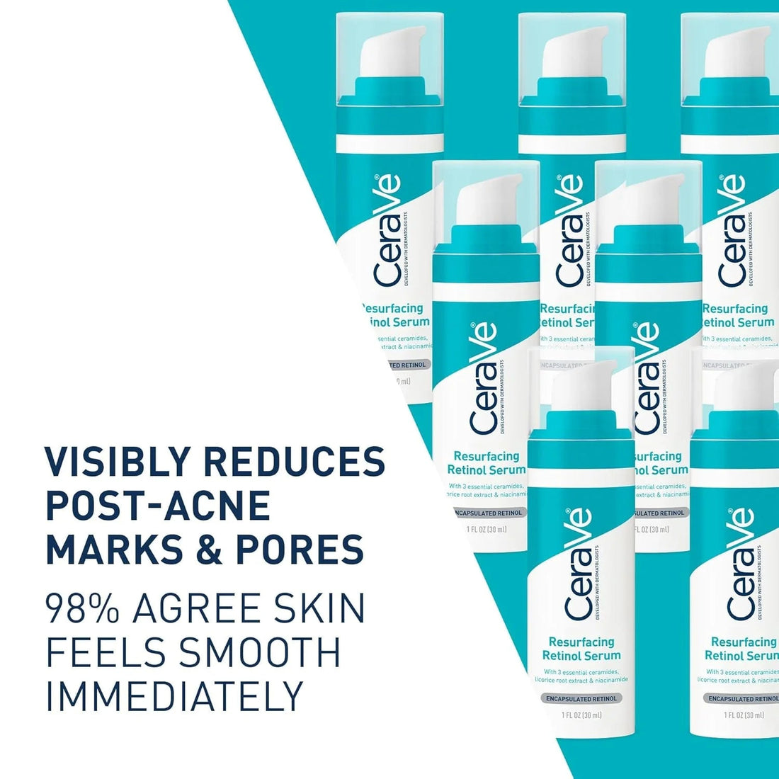 CeraVe Retinol Serum Niacinamide Licorice Root, Skin Smoothing Tone Care, Barrier Repair, Non-Comedogenic For Blemish Prone Skin Halalzen