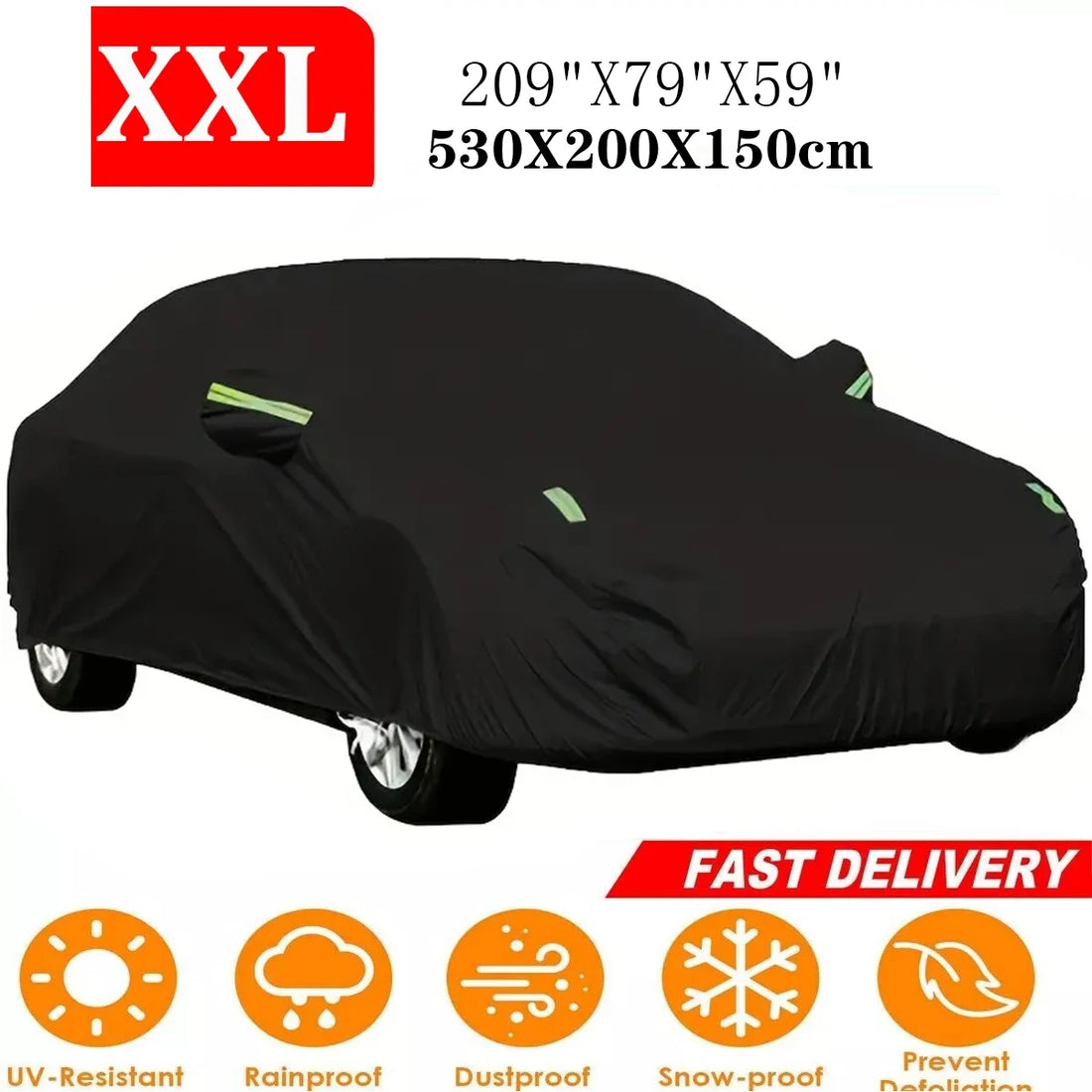 Full Car Cover Sun Dust Scratch Rain Snow UV 190T Waterproof Rainsun Dust Early Breathable Outdoor For SUV Cars
