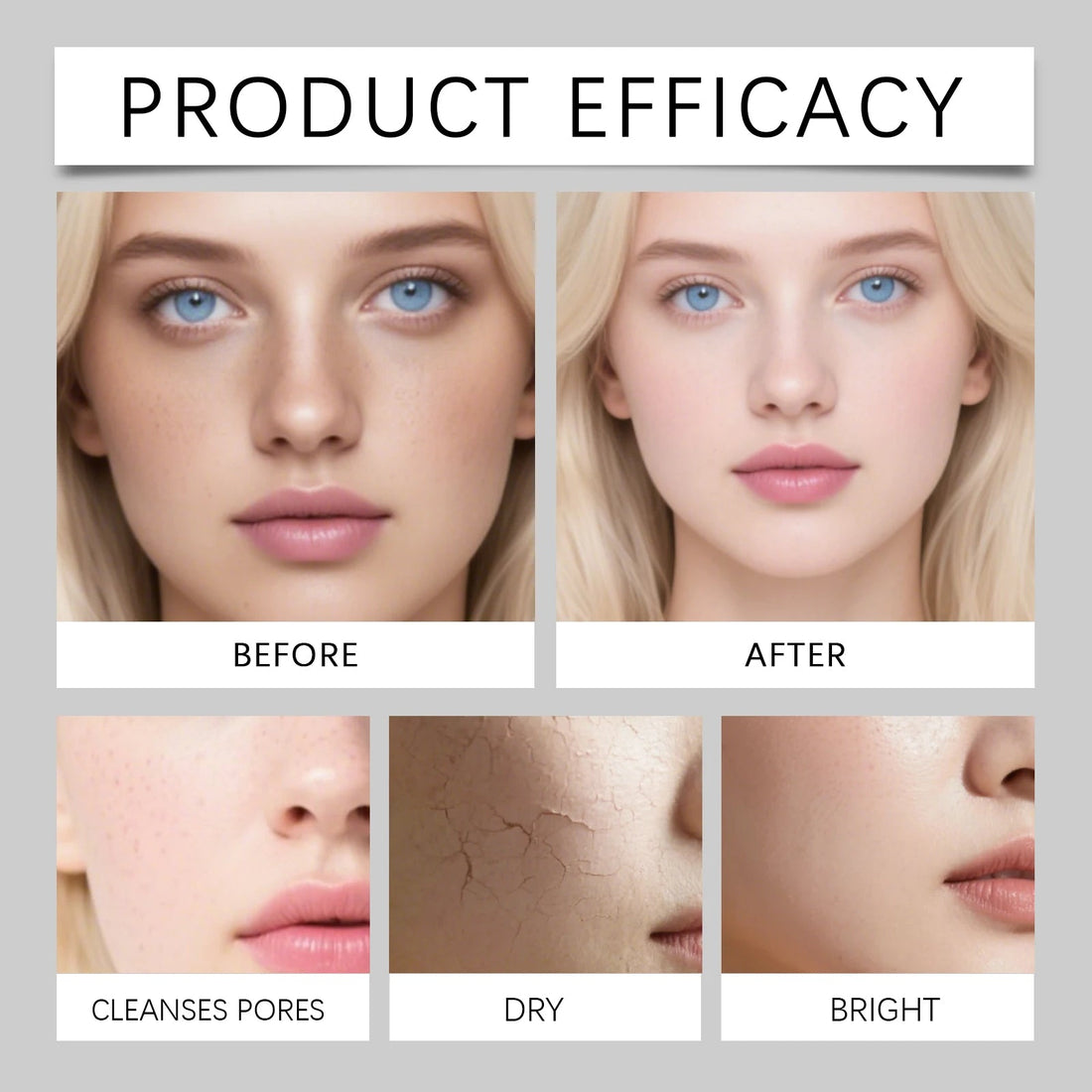 HOYGI Facial Cleansing Gel Oil Control Moisturizing Face Wash Anti-Acne Pore Refining Blackhead Remover Gentle Brightening Skin Halalzen