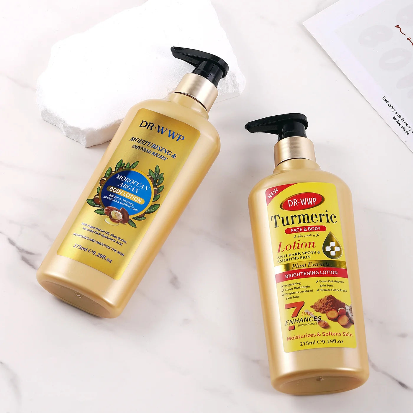 GLUTA WHITE Glutathione Body Lotion 275ml - Whitening & Moisturizing Skin Care with Collagen for Dry Skin Long Lasting Fragrance