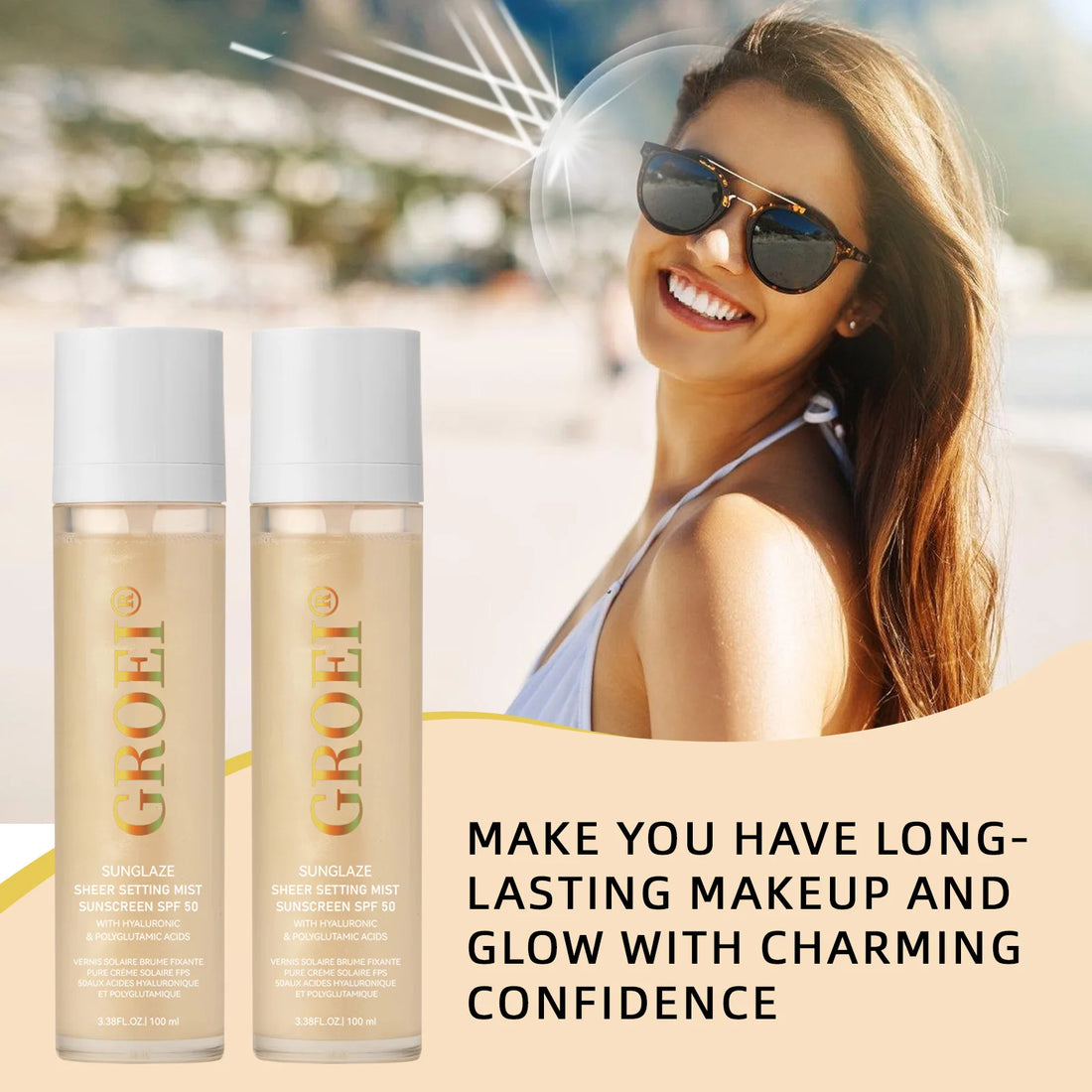 100ml Oil Free UV Setting Spray Non Greasy Anti Shine Matte Finish Pore Minimizing Long Lasting Makeup Waterproof Sweatproof