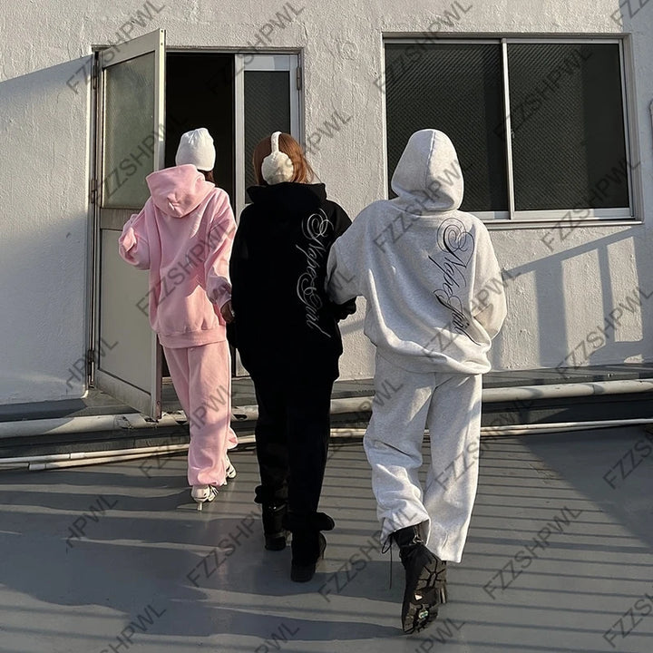 Spicy Girls Oversized Hip Hop Y2K Hooded sweatshirt Streetwear Harajuku Letter Print Unique Pullover Rock Goth Hoodie sweatshirt