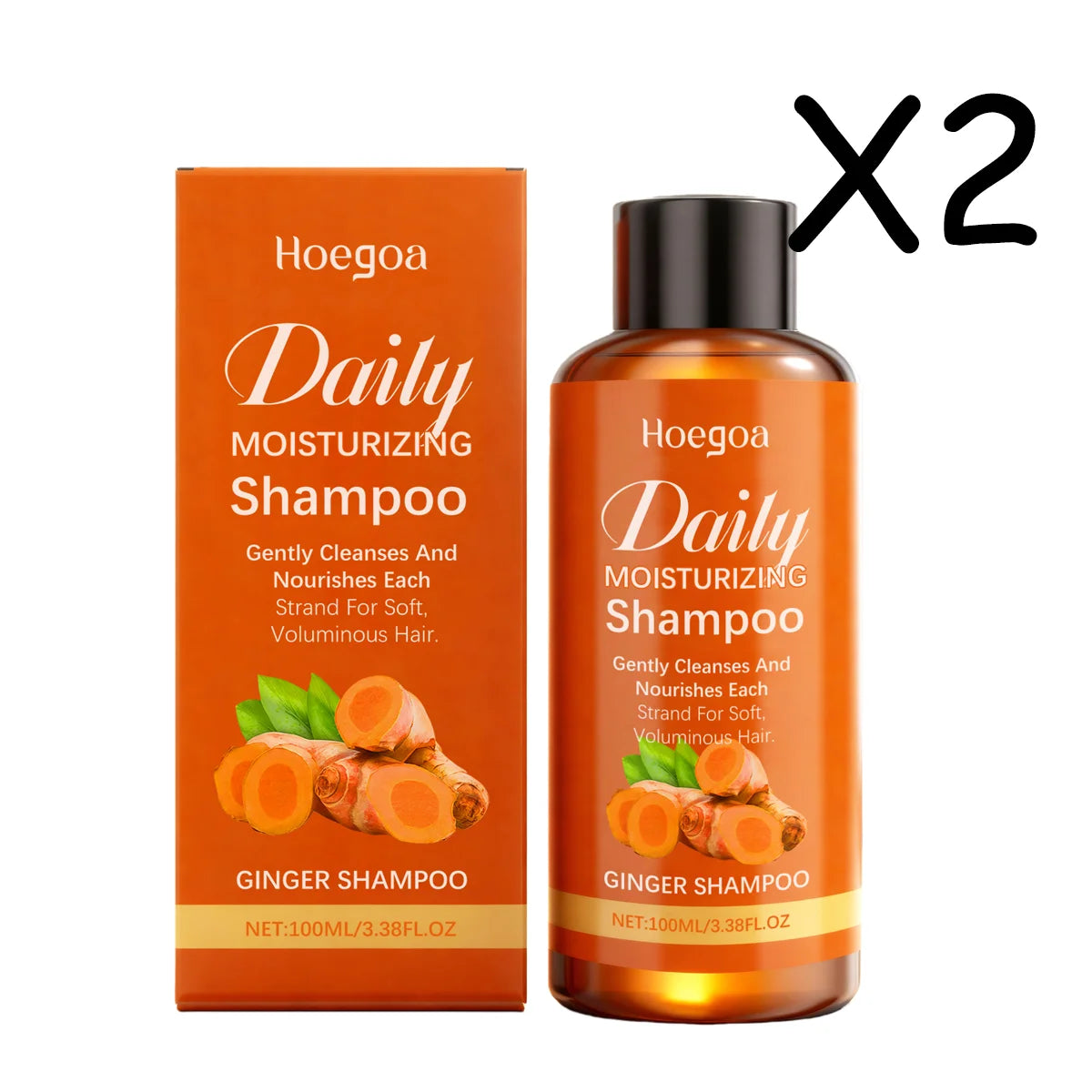 Turmeric Shampoo and Conditioner Set Growth Dry Scalp Care Allantoin Treatment Moisturizing Strengthening Volumizing Shine 100ml Halalzen