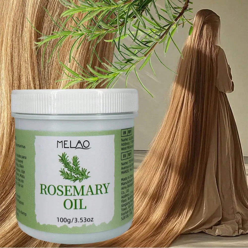 Rosemary Oil for Hair, MELAO Pure Rosemary Oil, Nourishes Scalp & Strengthens Hair, Promotes Healthy Hair, Adds Shine & Softness