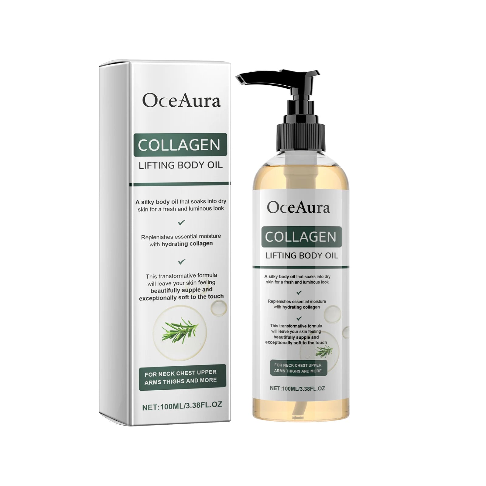 Collagen Lifting Body Oil Hydrating Tightening Whole Body Massage Essential Oil Lifting Firming Body Oil for Dry Skin Moisturize