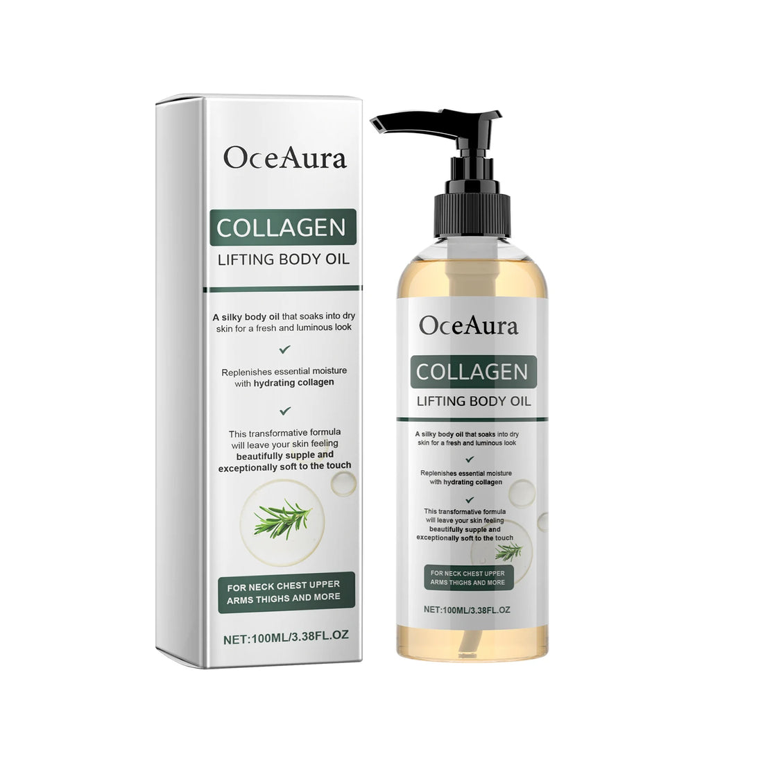 Collagen Lifting Body Oil Hydrating Tightening Whole Body Massage Essential Oil Lifting Firming Body Oil for Dry Skin Moisturize
