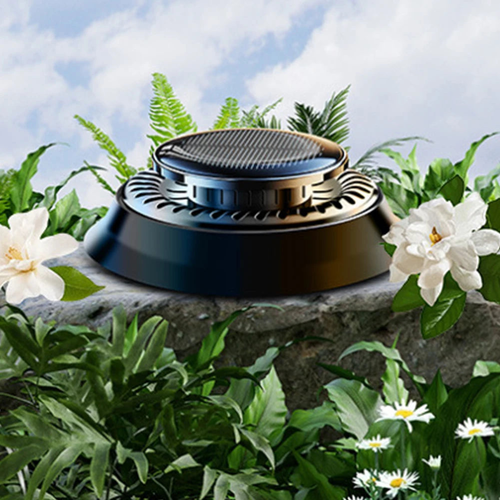 Solar Car Air Freshener Long Lasting Rotating Car Aromatherapy Car Essential Oils Diffusers Deodorizing Car Interior Parts