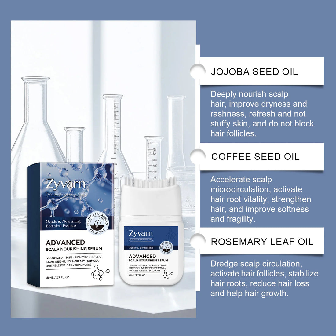 Volumizing Hair Scalp Serum Deep Nourish Care Repair Damaged Hair Roots Improve Scalp Environment Scalp Treatment Massager
