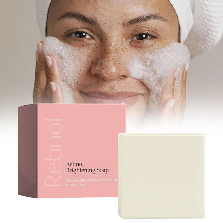 Korean Retinol Brightening Spot-Removing Cleansing Soap - Deeply Cleanses Fades Dark Spots Fine Lines Repairs Skin Daily Facial