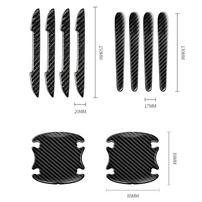 Carbon Fiber Car Stickers Anti Scratch Car Door Handle Protector Automobiles Handle Protection Film Styling Exterior Accessorie